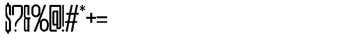 Narrowtone Thin Font OTHER CHARS