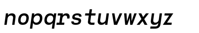 Naru Mono Bold Italic Font LOWERCASE