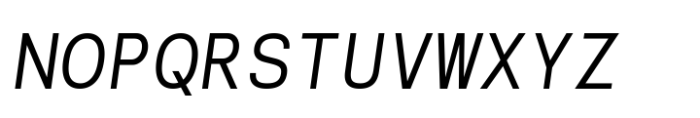 Naru Mono Medium Italic Font UPPERCASE