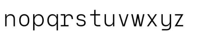 Naru Mono Regular Font LOWERCASE