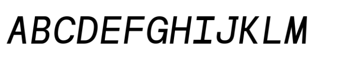 Naru Mono Semi Bold Italic Font UPPERCASE