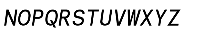 Naru Mono Semi Bold Italic Font UPPERCASE