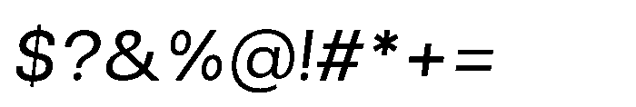 Naru Sans Italic Font OTHER CHARS