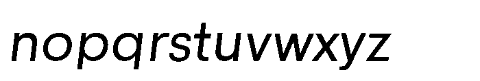 Naru Sans Italic Font LOWERCASE