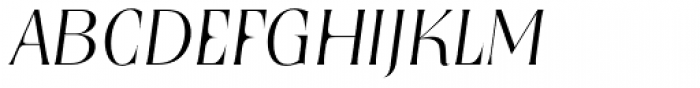 Nashville EF ExtraLight Italic Font UPPERCASE