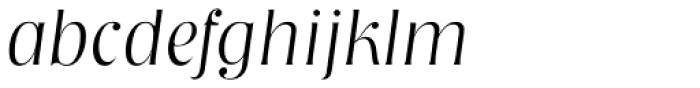 Nashville EF ExtraLight Italic Font LOWERCASE