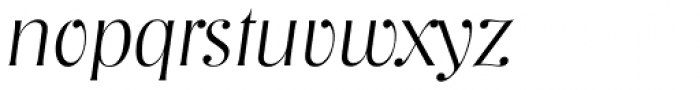 Nashville Serial ExtraLight Italic Font LOWERCASE