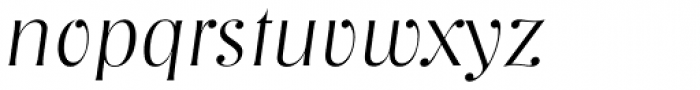 Nashville TS ExtraLight Italic Font LOWERCASE