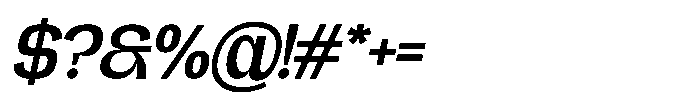 Nateen Display Slant Regular Font OTHER CHARS
