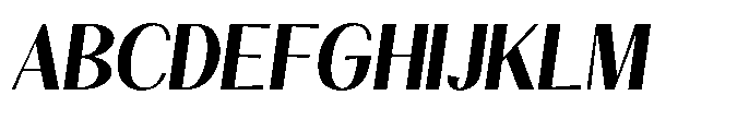 Natharie Bold Condensed Slant Font UPPERCASE