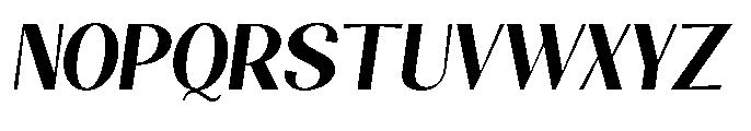 Natharie Bold Condensed Slant Font UPPERCASE