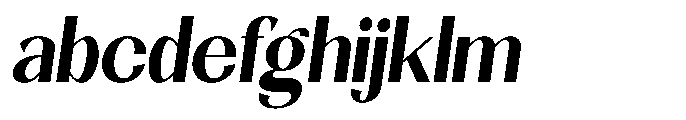 Natharie Bold Condensed Slant FONT