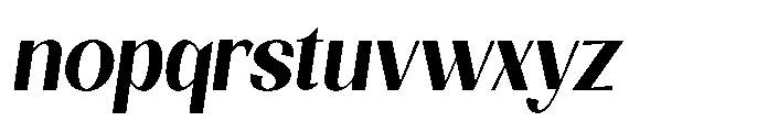 Natharie Bold Condensed Slant Font LOWERCASE