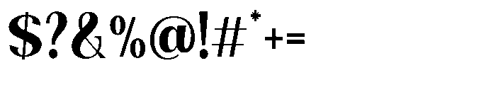 Natharie Bold Condensed Font OTHER CHARS