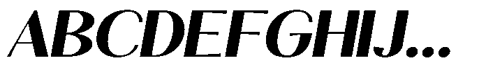 Natharie Bold Expanded Slant Font UPPERCASE