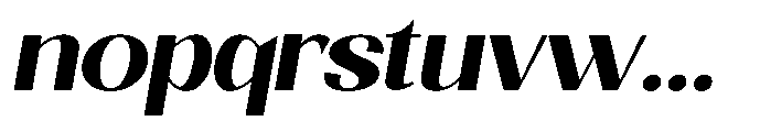 Natharie Bold Expanded Slant Font LOWERCASE