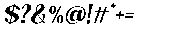 Natharie Bold Semi Condensed Slant Font OTHER CHARS