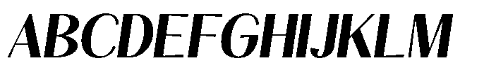 Natharie Bold Semi Condensed Slant Font UPPERCASE