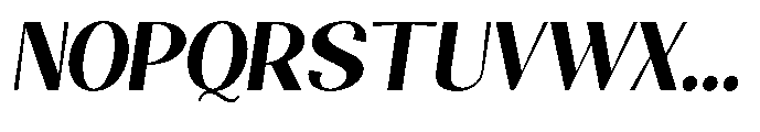 Natharie Bold Semi Condensed Slant Font UPPERCASE