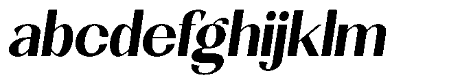 Natharie Bold Semi Condensed Slant FONT