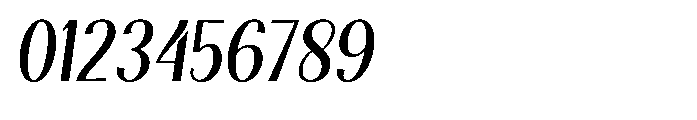 Natharie Condensed Slant Font OTHER CHARS
