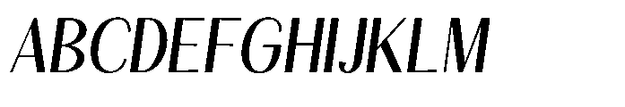 Natharie Condensed Slant Font UPPERCASE