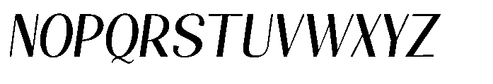 Natharie Condensed Slant Font UPPERCASE