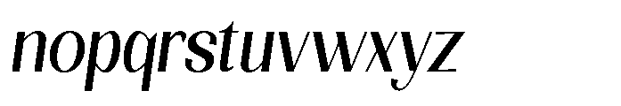 Natharie Condensed Slant Font LOWERCASE
