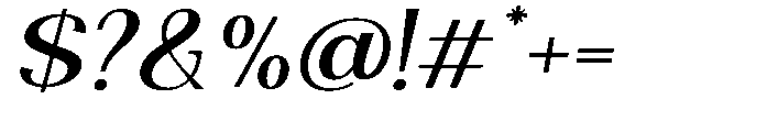 Natharie Expanded Slant Font OTHER CHARS