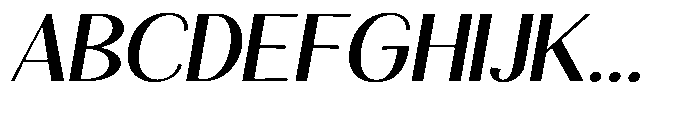 Natharie Expanded Slant Font UPPERCASE