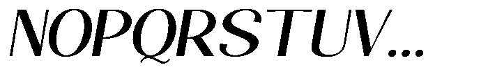 Natharie Expanded Slant Font UPPERCASE