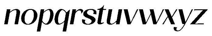 Natharie Expanded Slant Font LOWERCASE