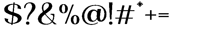 Natharie Expanded Font OTHER CHARS