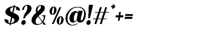 Natharie Extra Bold Condensed Slant Font OTHER CHARS