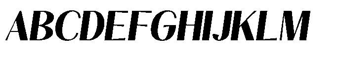 Natharie Extra Bold Condensed Slant Font UPPERCASE