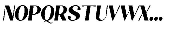 Natharie Extra Bold Condensed Slant Font UPPERCASE