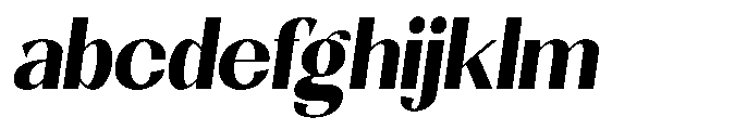 Natharie Extra Bold Condensed Slant FONT