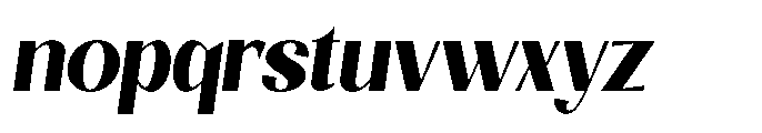Natharie Extra Bold Condensed Slant Font LOWERCASE