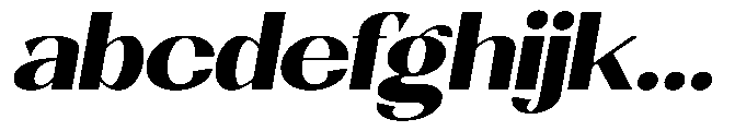 Natharie Extra Bold Exp Slant FONT