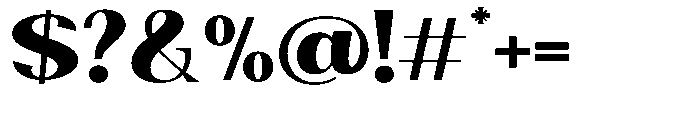Natharie Extra Bold Expanded Font OTHER CHARS