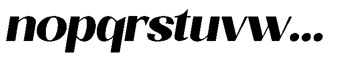 Natharie Extra Bold Sem Exp Slant Font LOWERCASE