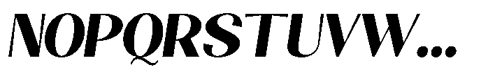 Natharie Extra Bold Semi Condensed Slant Font UPPERCASE