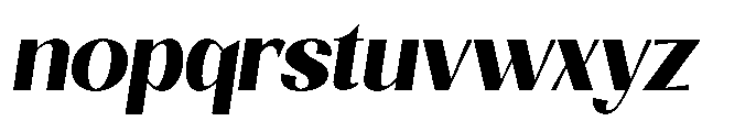 Natharie Extra Bold Semi Condensed Slant Font LOWERCASE