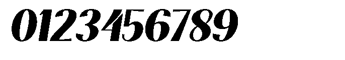 Natharie Extra Bold Slant Font OTHER CHARS