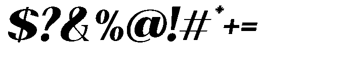 Natharie Extra Bold Slant Font OTHER CHARS