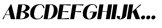 Natharie Extra Bold Slant Font UPPERCASE