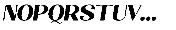 Natharie Extra Bold Slant Font UPPERCASE