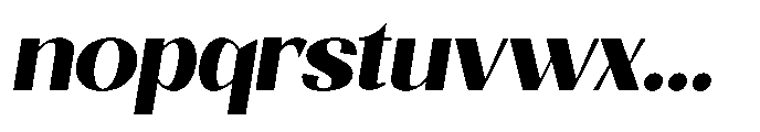 Natharie Extra Bold Slant Font LOWERCASE