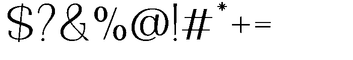 Natharie Extra Light Expanded Font OTHER CHARS