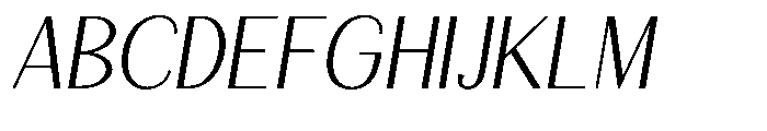 Natharie Extra Light Sem Exp Slant Font UPPERCASE